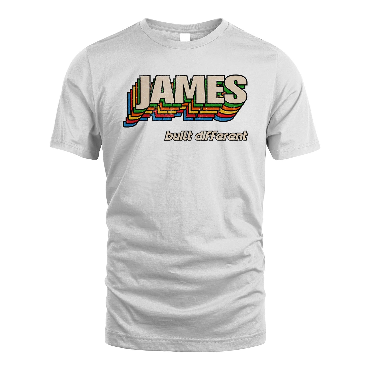 Your Name Built Different Retro Shirt JAMES M1-26