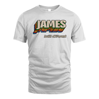 Your Name Built Different Retro Shirt JAMES M1-26