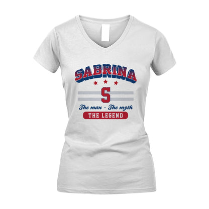 The Man The Myth The Legend With Your Name Shirt SABRINA M1-35