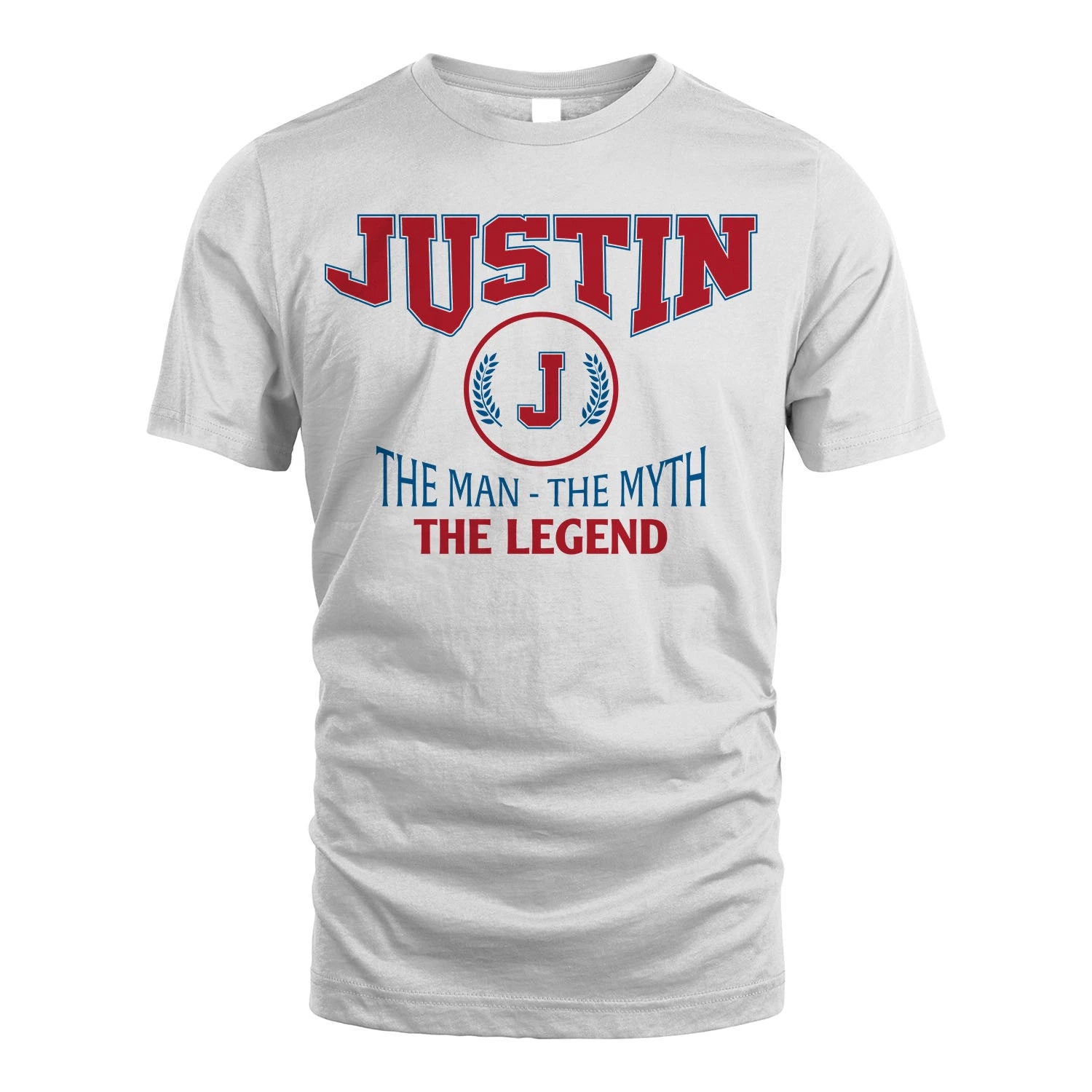 The Man The Myth The Legend Jet Style Shirt JUSTIN M1-9