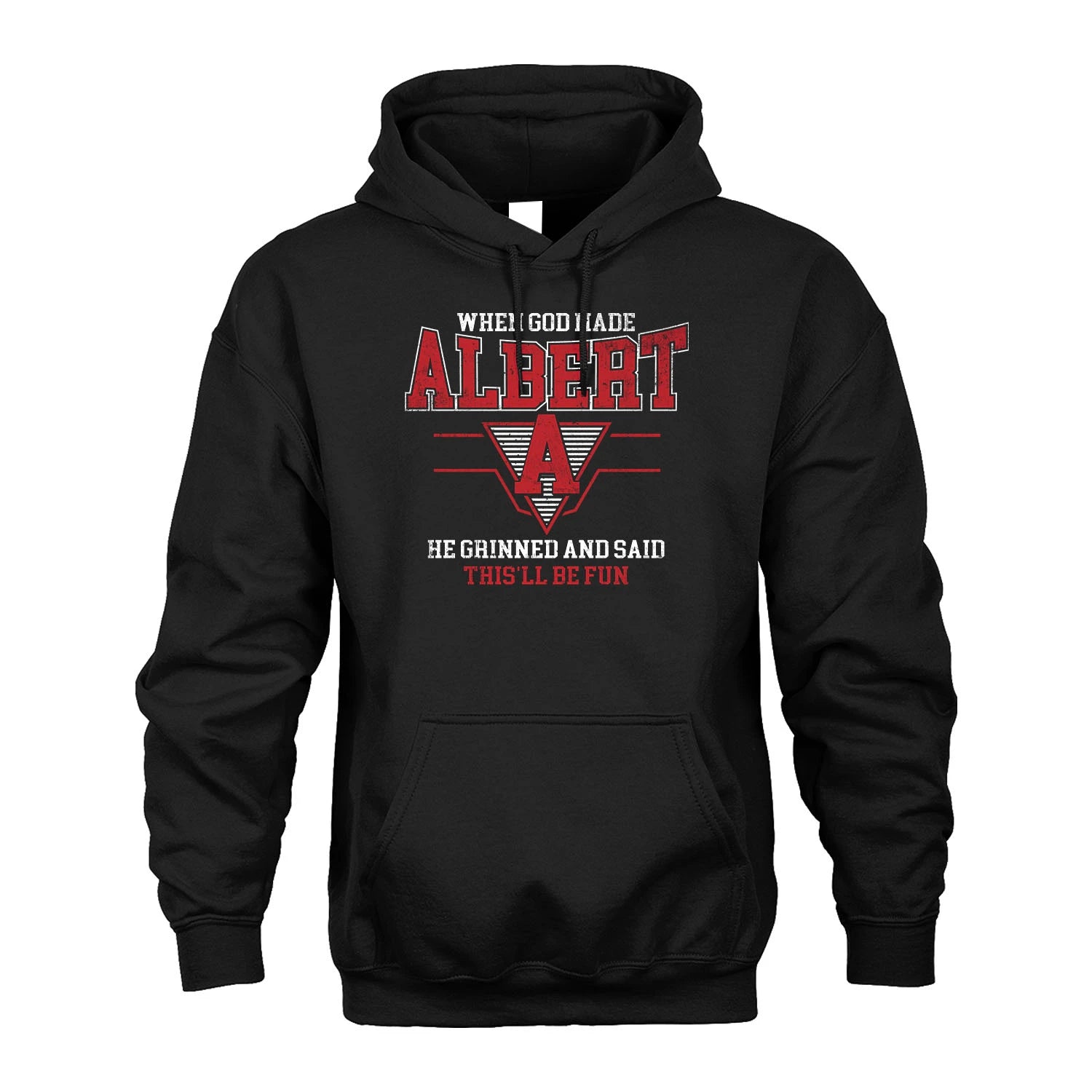 When God Made Your Name He Grinned And Said This'll Be Fun Baseball Shirt ALBERT M1-29