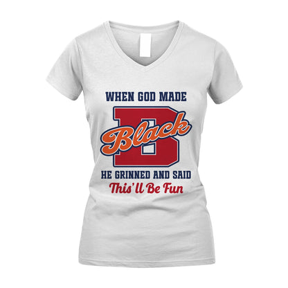 God Made Your Name Custom Shirt BLACK M1-16