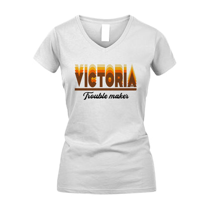 Your Name Trouble Maker Funny Shirt VICTORIA M1-34