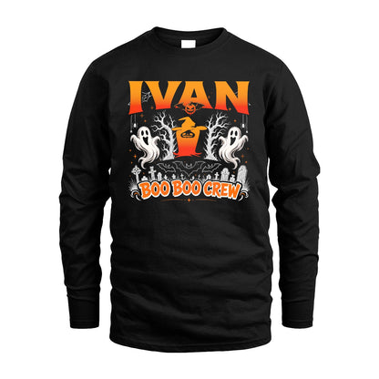 Boo Boo Crew Halloween Custom Name Shirt IVAN M1-28