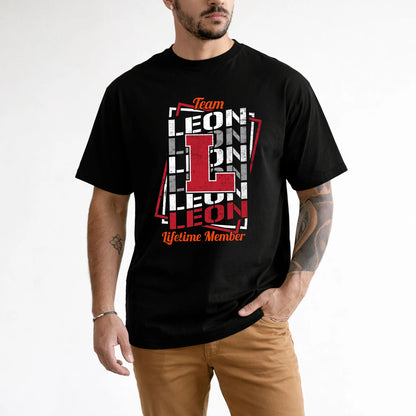 Team Your Name Lifetime Member Sporty Shirt LEON M1-25