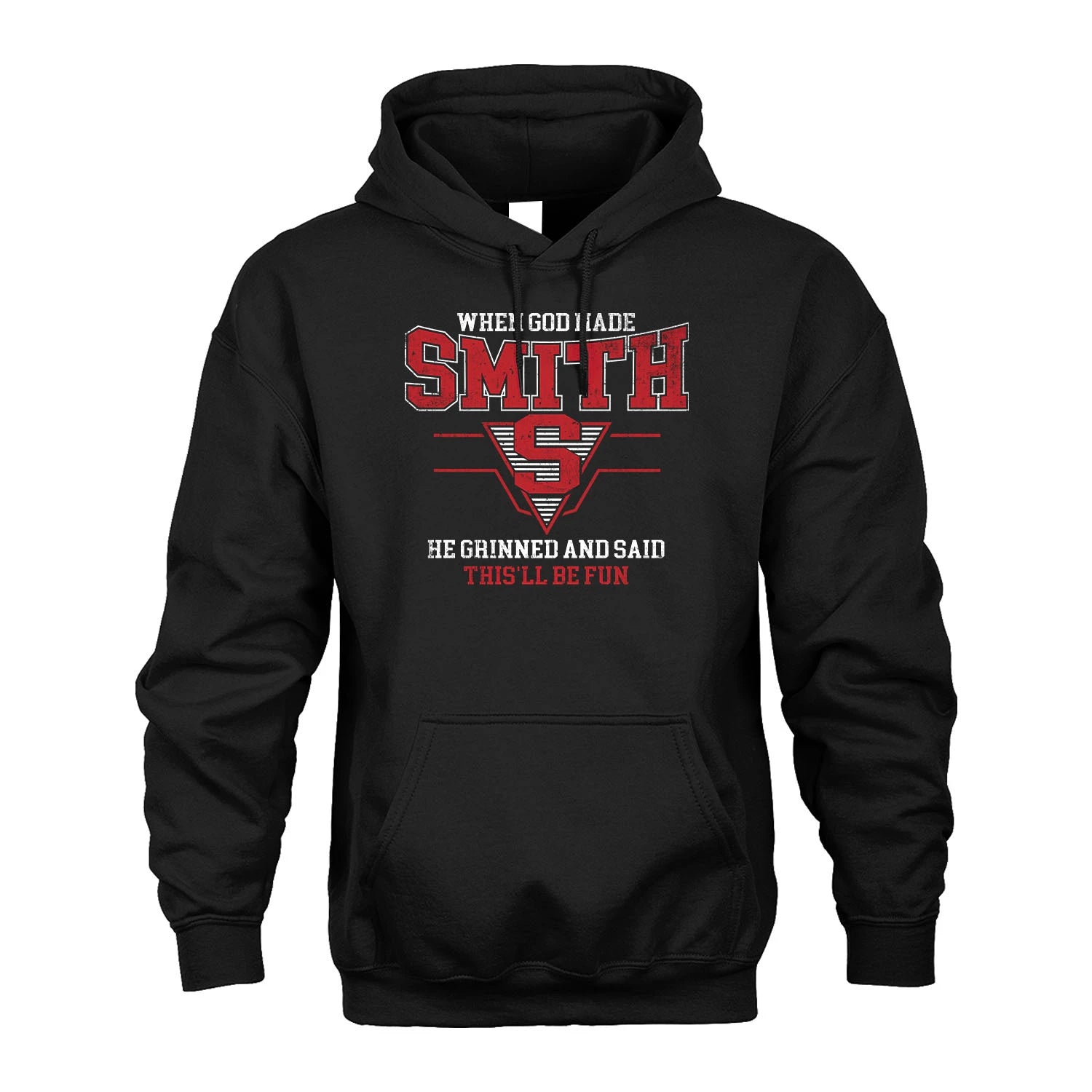 When God Made Your Name He Grinned And Said This'll Be Fun Baseball Shirt SMITH M1-29