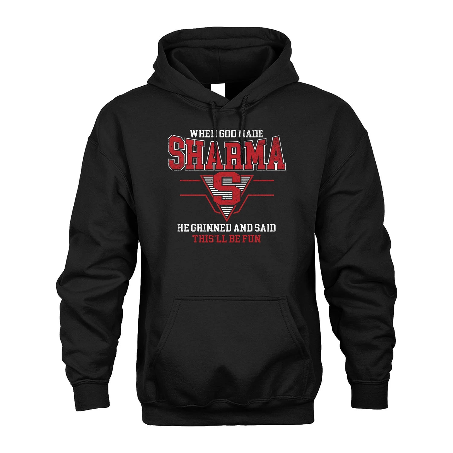 When God Made Your Name He Grinned And Said This'll Be Fun Baseball Shirt SHARMA M1-29