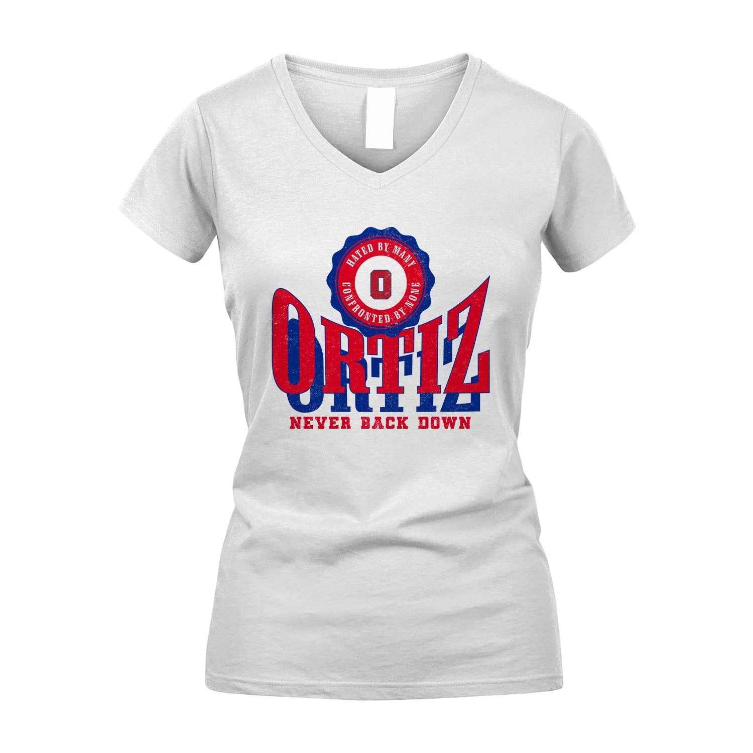 Your Name Never Back Down Shirt ORTIZ M1-33