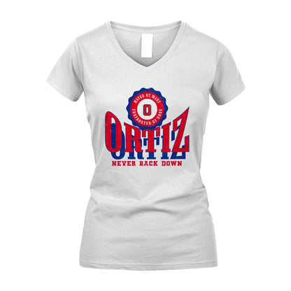 Your Name Never Back Down Shirt ORTIZ M1-33