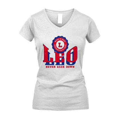 Your Name Never Back Down Shirt LEO M1-33