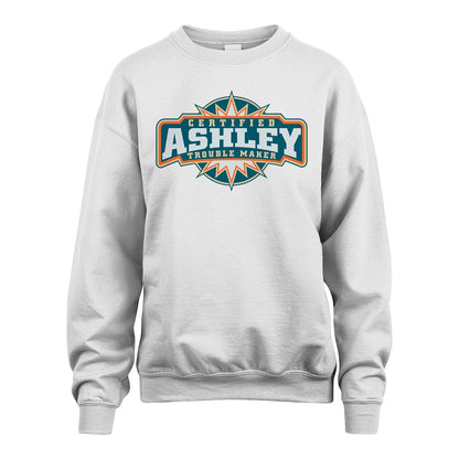Certified Your Name Trouble Maker Shirt ASHLEY M1-36