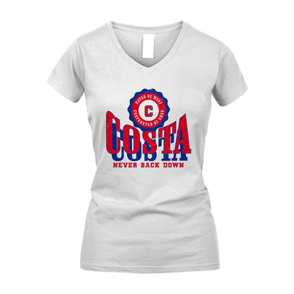Your Name Never Back Down Shirt COSTA M1-33