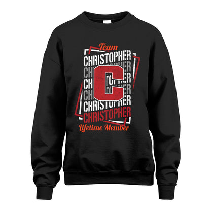 Team Your Name Lifetime Member Sporty Shirt CHRISTOPHER M1-25