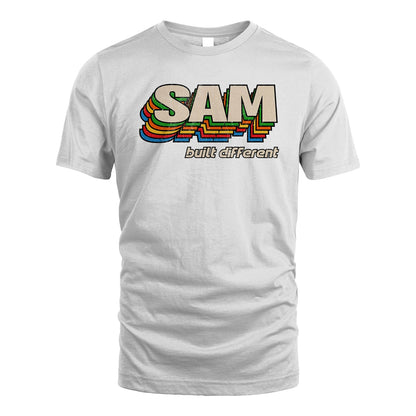 Your Name Built Different Retro Shirt SAM M1-26