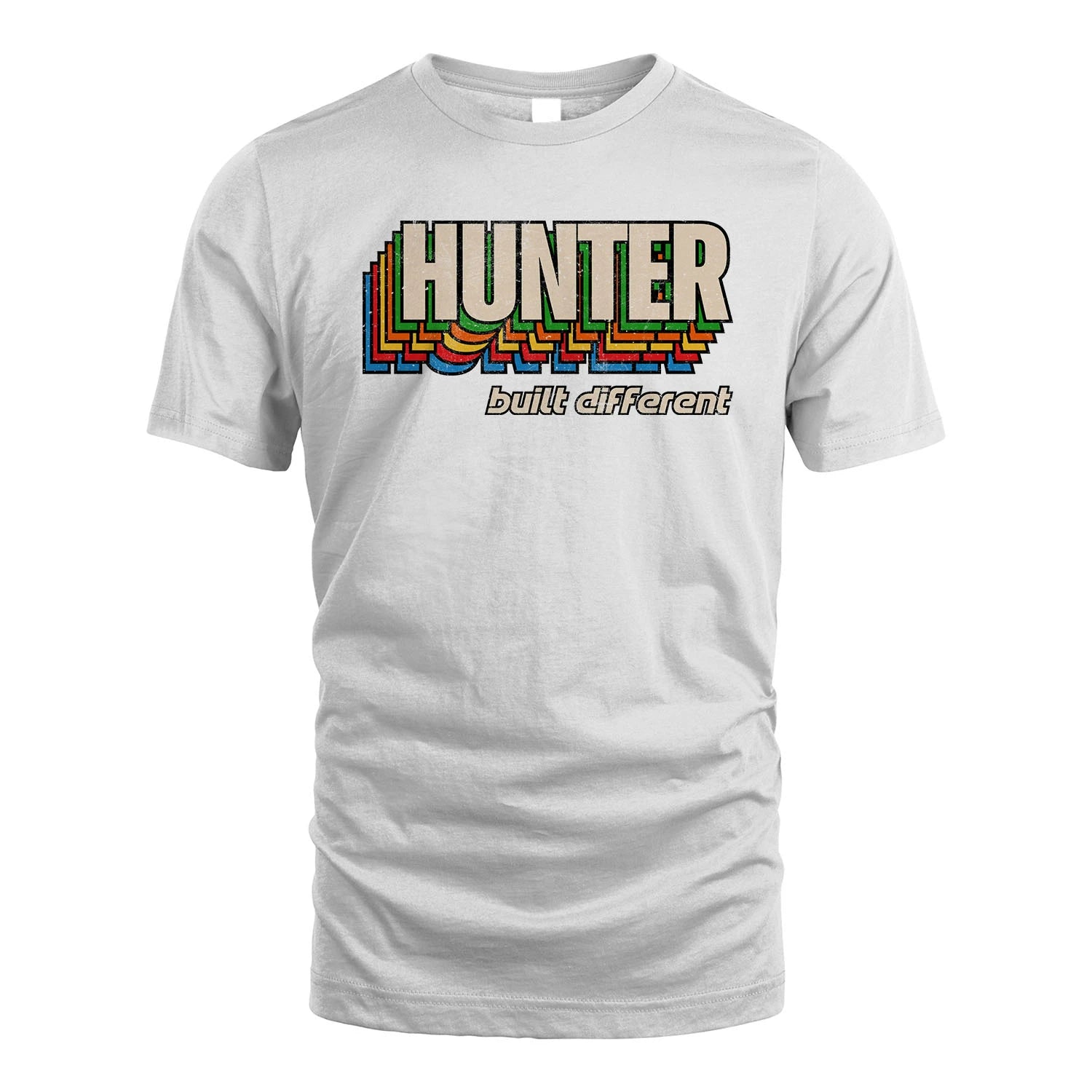 Your Name Built Different Retro Shirt HUNTER M1-26