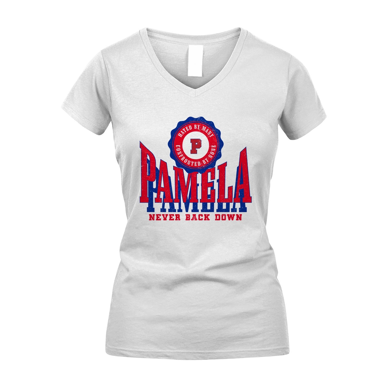 Your Name Never Back Down Shirt PAMELA M1-33