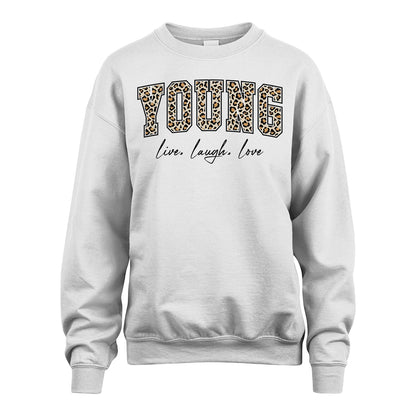 Live Laugh Love Custom Name With Leopard Pattern Shirt YOUNG M1-13