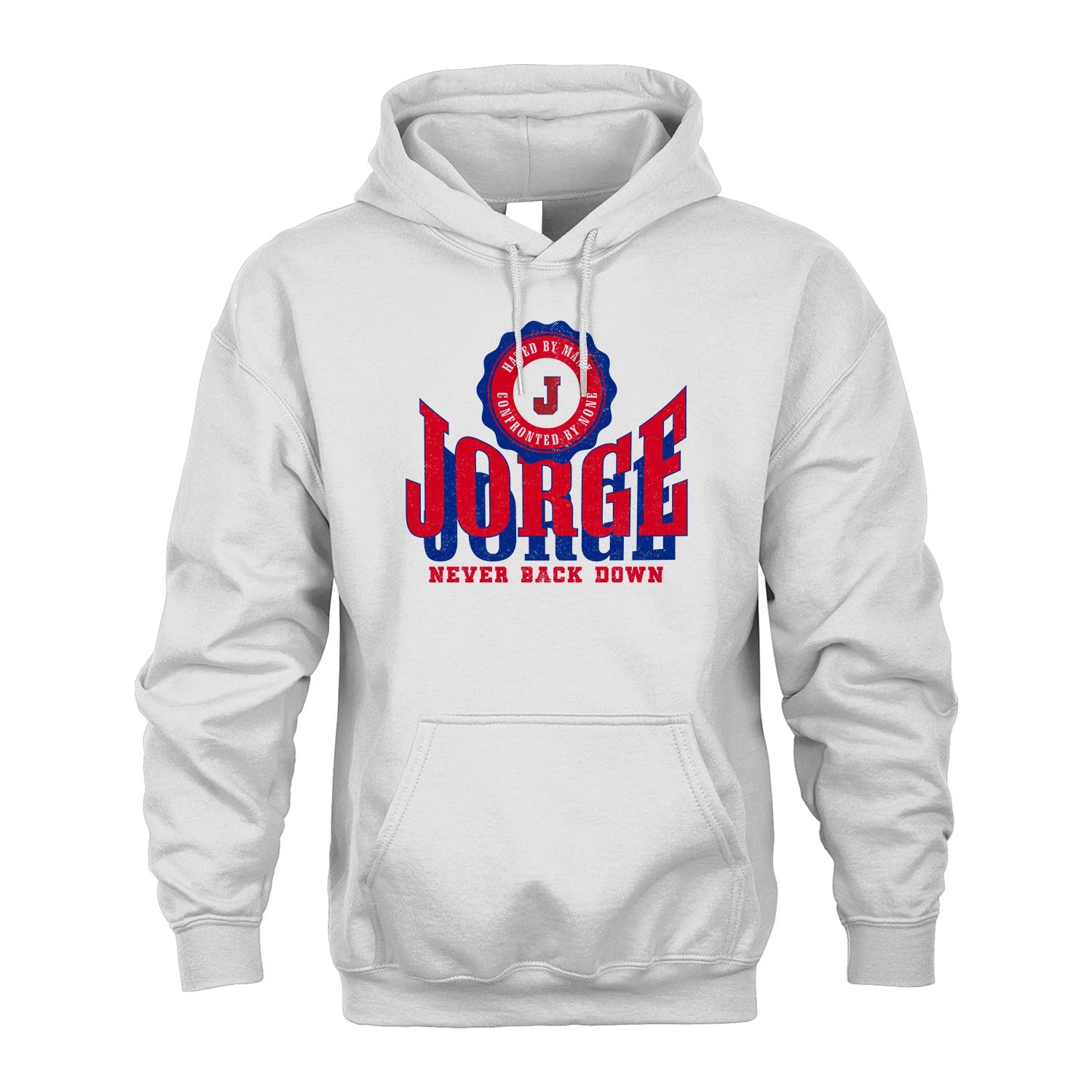 Your Name Never Back Down Shirt JORGE M1-33
