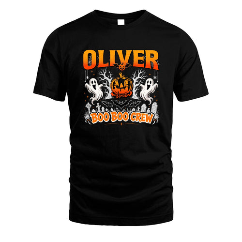 Boo Boo Crew Halloween Custom Name Shirt OLIVER M1-28
