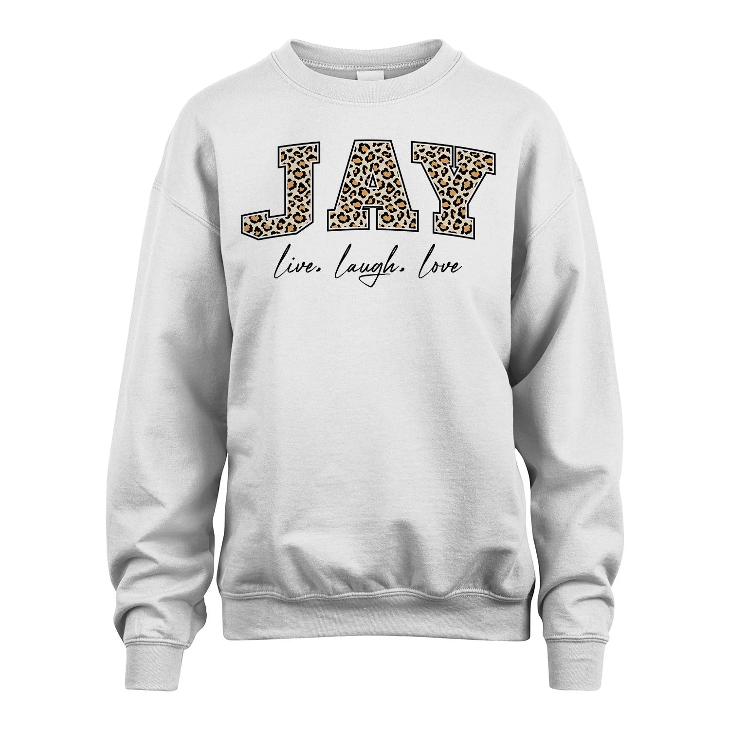 Live Laugh Love Custom Name With Leopard Pattern Shirt JAY M1-13