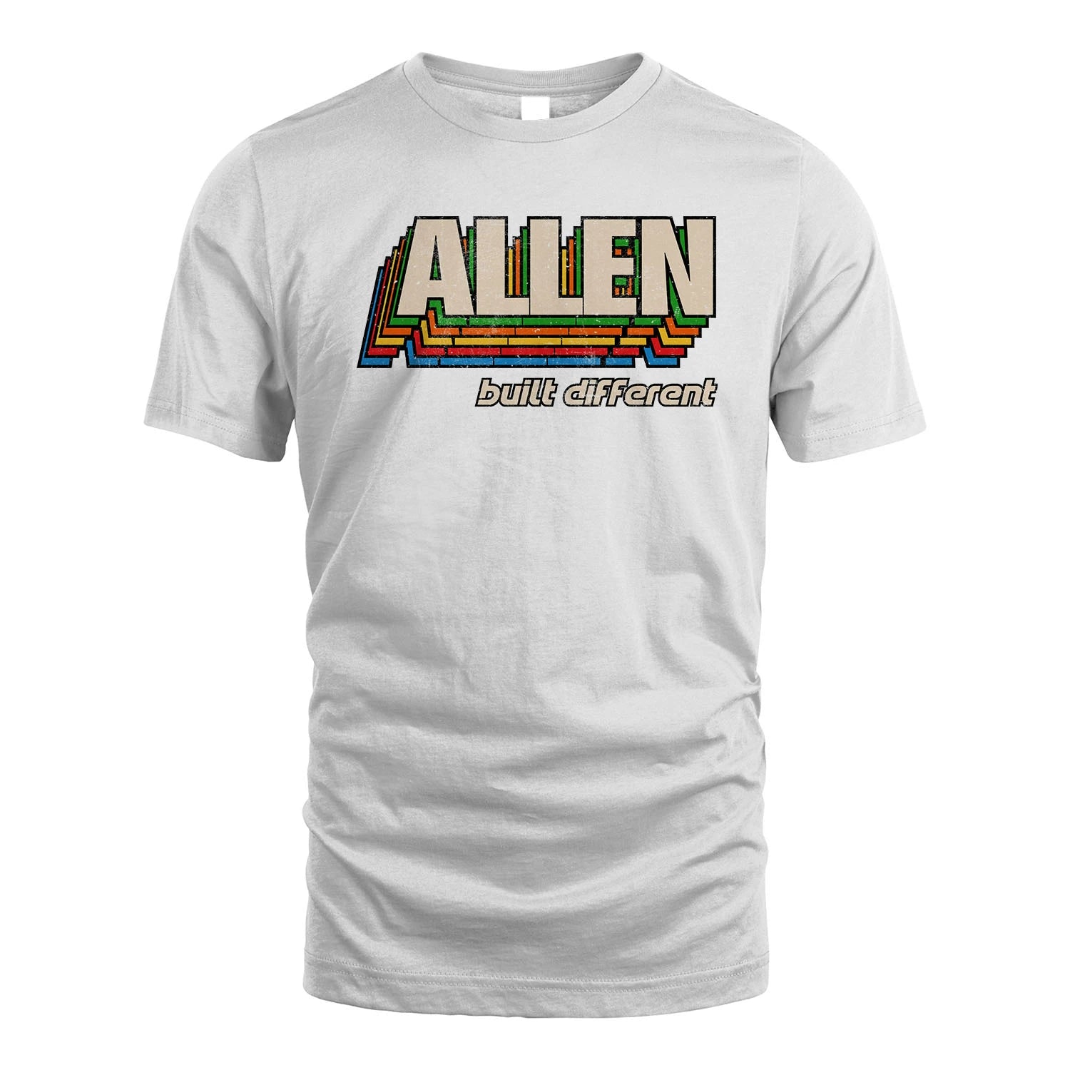 Your Name Built Different Retro Shirt ALLEN M1-26