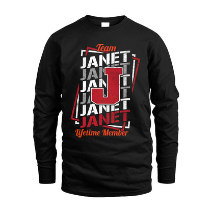 Team Your Name Lifetime Member Sporty Shirt JANET M1-25