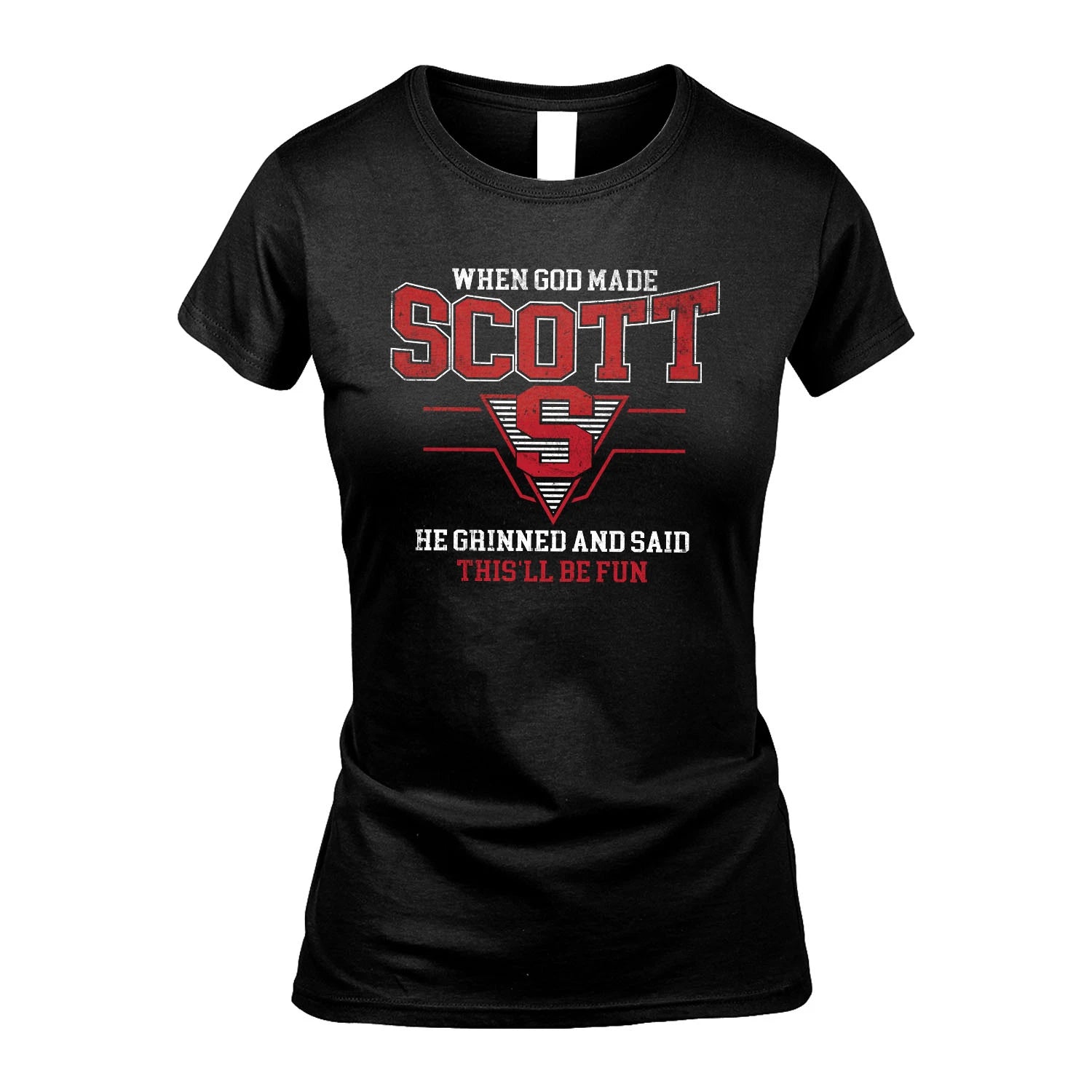 When God Made Your Name He Grinned And Said This'll Be Fun Baseball Shirt SCOTT M1-29