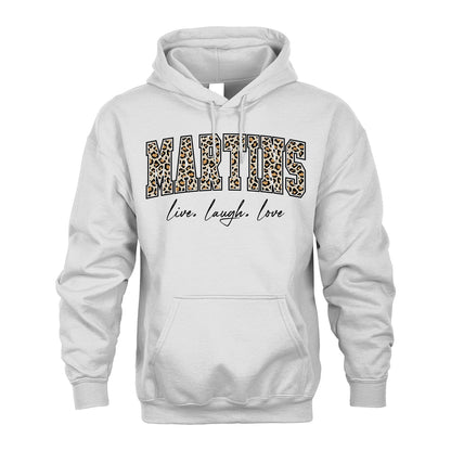 Live Laugh Love Custom Name With Leopard Pattern Shirt MARTINS M1-13