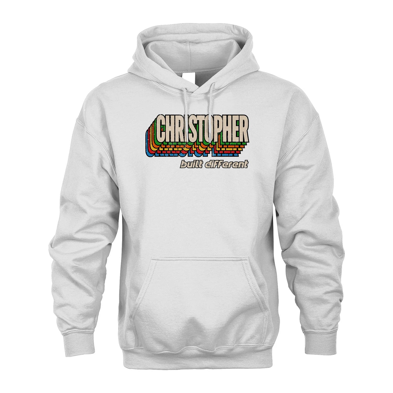 Your Name Built Different Retro Shirt CHRISTOPHER M1-26