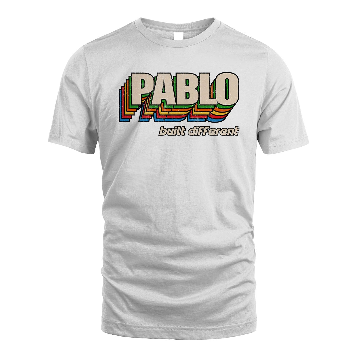 Your Name Built Different Retro Shirt PABLO M1-26