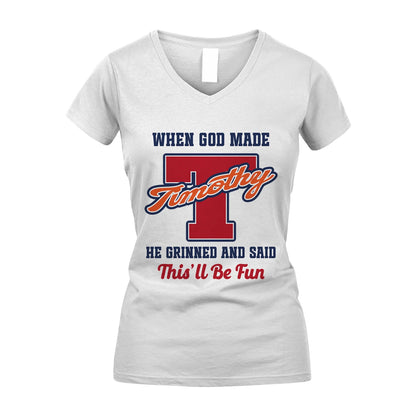 God Made Your Name Custom Shirt TIMOTHY M1-16