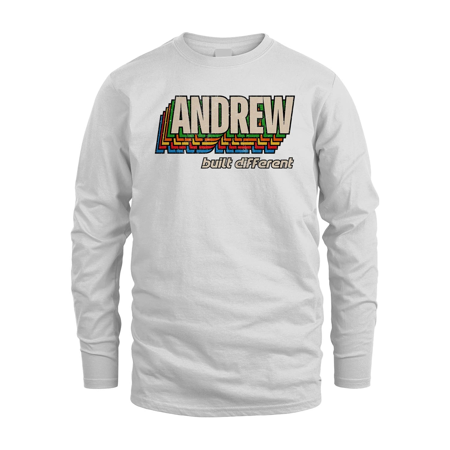 Your Name Built Different Retro Shirt ANDREW M1-26