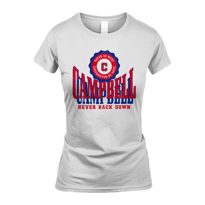 Your Name Never Back Down Shirt CAMPBELL M1-33
