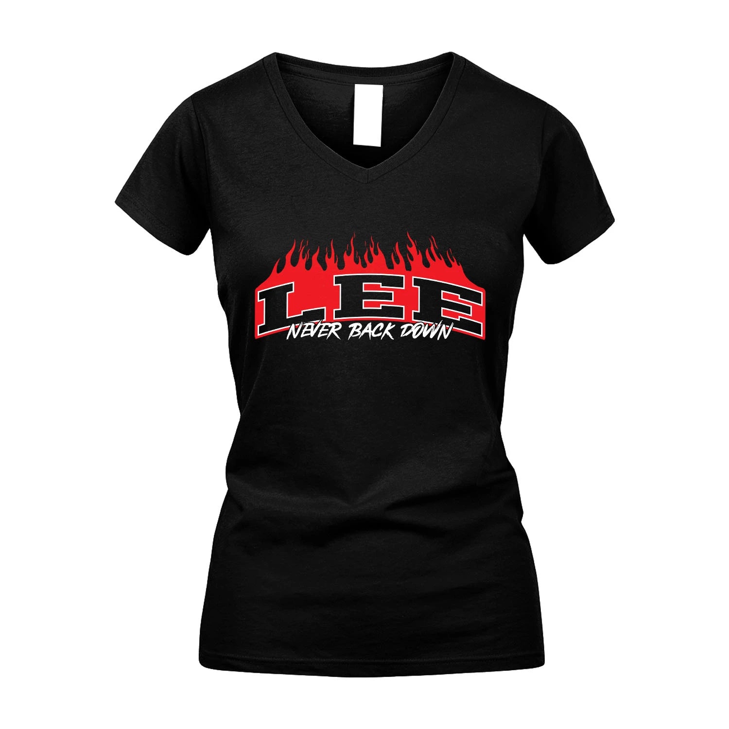 Never Back Down Your Name With Fire Shirt LEE M1-37