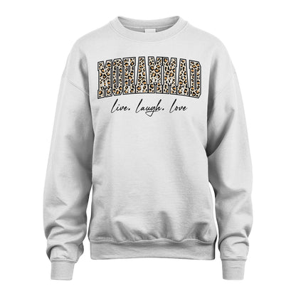 Live Laugh Love Custom Name With Leopard Pattern Shirt MOHAMMAD M1-13