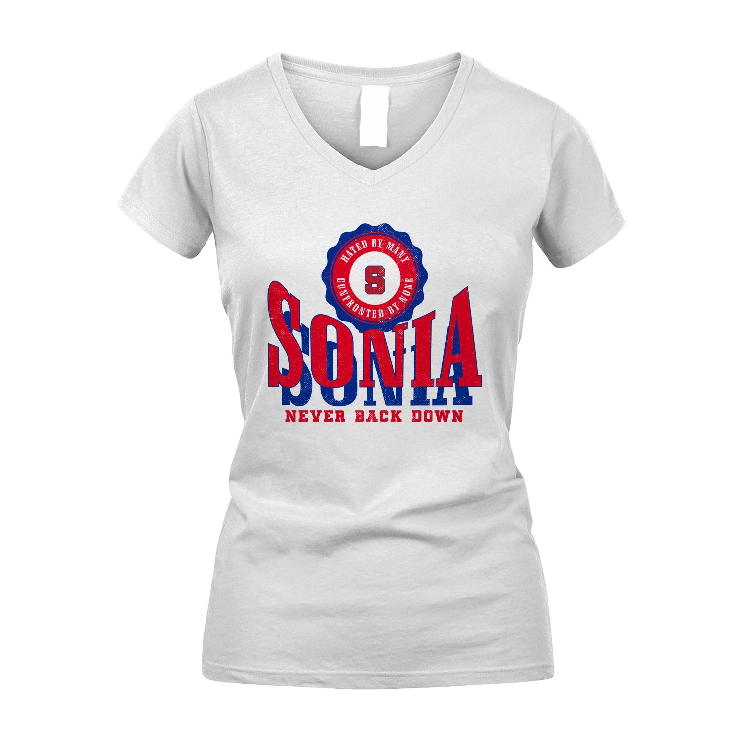 Your Name Never Back Down Shirt SONIA M1-33