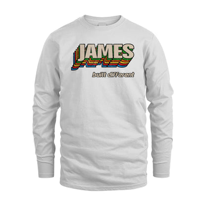 Your Name Built Different Retro Shirt JAMES M1-26