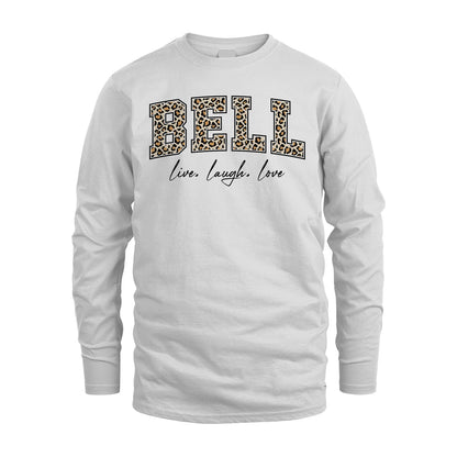 Live Laugh Love Custom Name With Leopard Pattern Shirt BELL M1-13