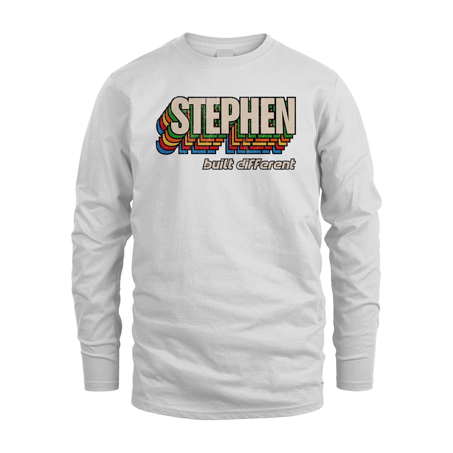 Your Name Built Different Retro Shirt STEPHEN M1-26