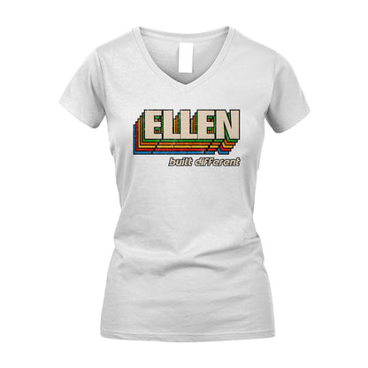 Your Name Built Different Retro Shirt ELLEN M1-26