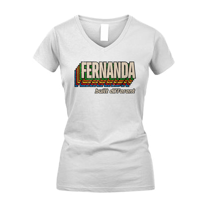 Your Name Built Different Retro Shirt FERNANDA M1-26