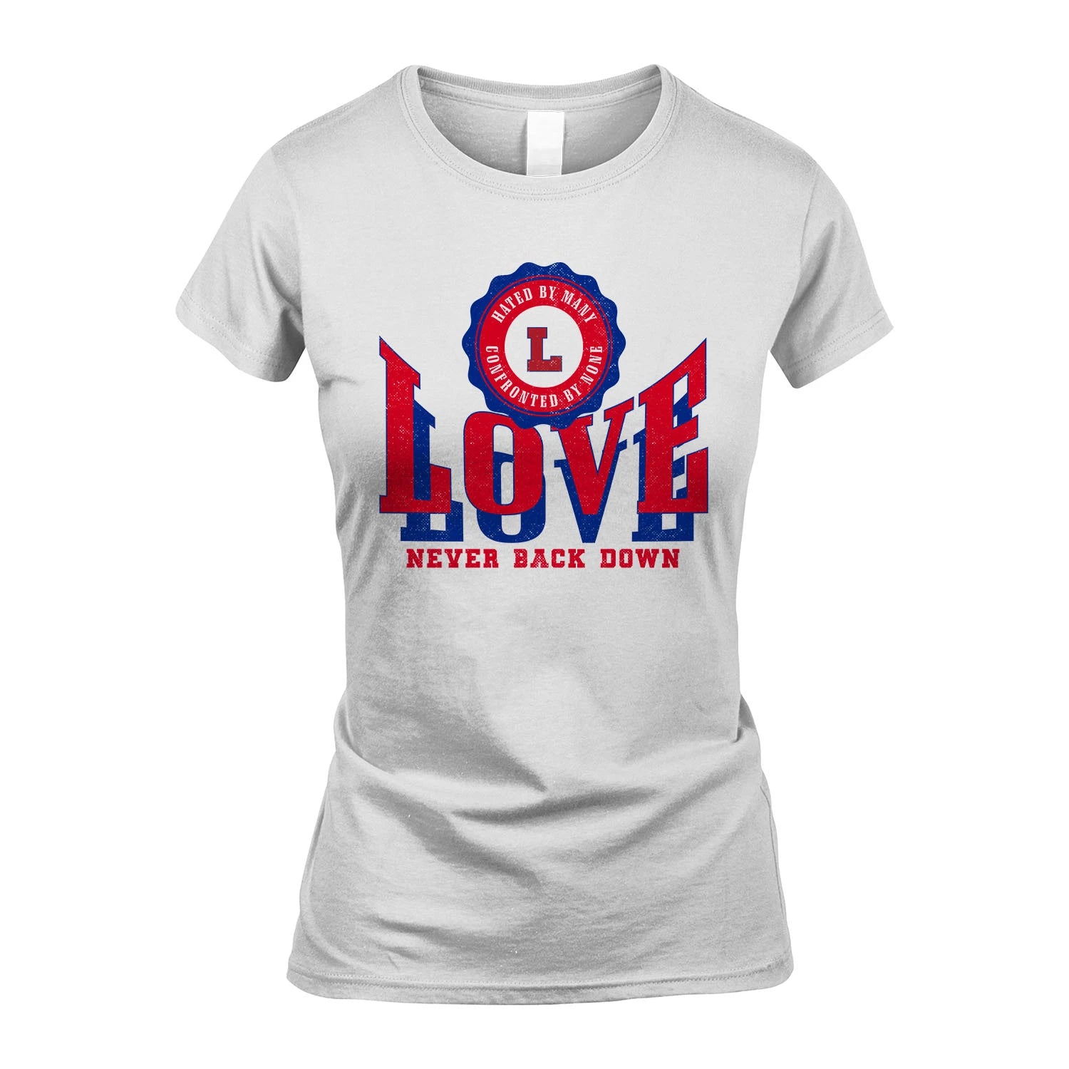 Your Name Never Back Down Shirt LOVE M1-33