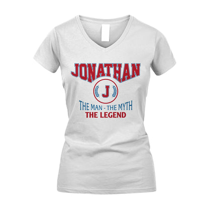 The Man The Myth The Legend Jet Style Shirt JONATHAN M1-9