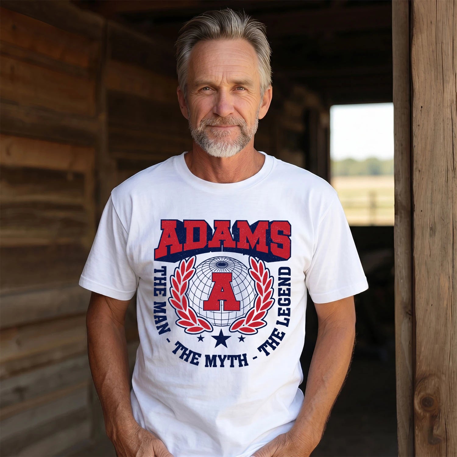 The Man The Myth The Legend Logo Shirt ADAMS M1-30