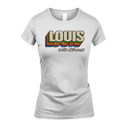 Your Name Built Different Retro Shirt LOUIS M1-26