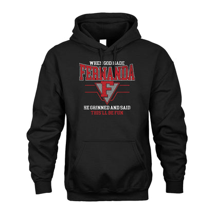 When God Made Your Name He Grinned And Said This'll Be Fun Baseball Shirt FERNANDA M1-29