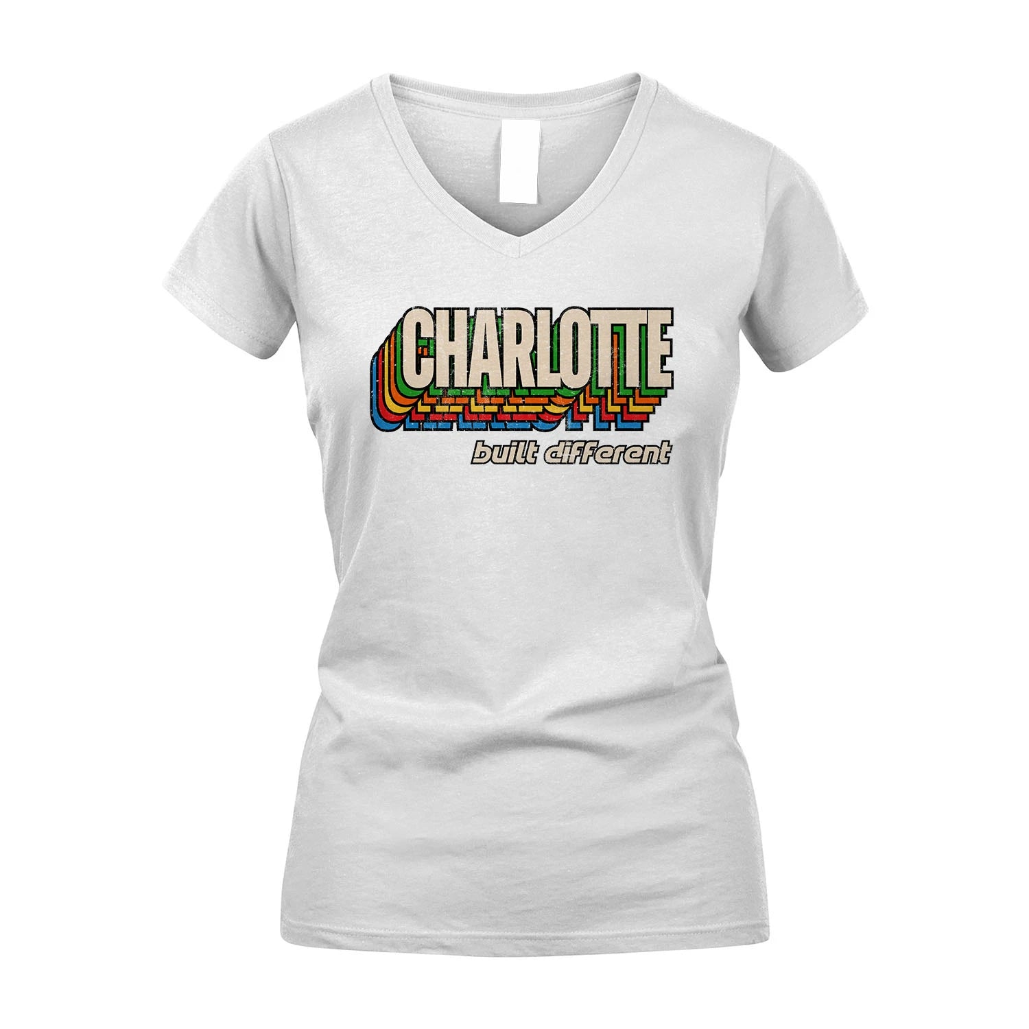 Your Name Built Different Retro Shirt CHARLOTTE M1-26