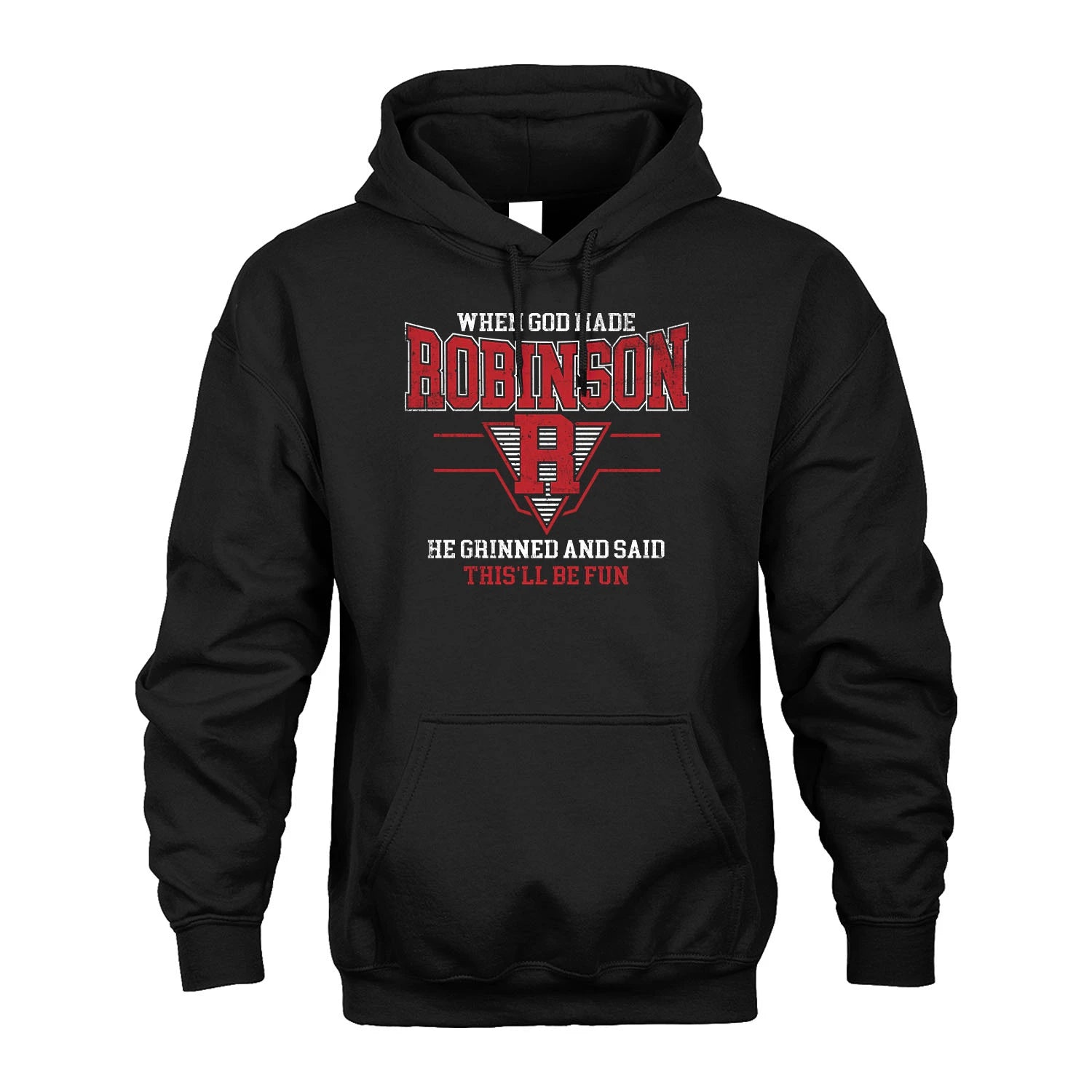 When God Made Your Name He Grinned And Said This'll Be Fun Baseball Shirt ROBINSON M1-29