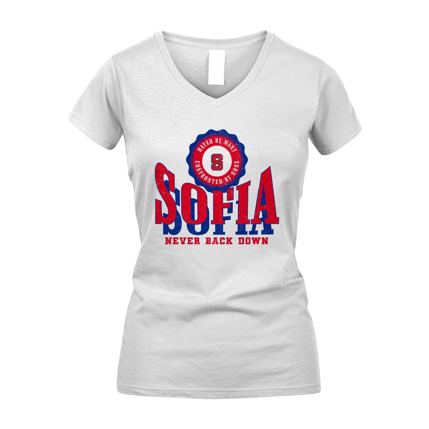 Your Name Never Back Down Shirt SOFIA M1-33