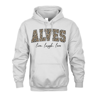 Live Laugh Love Custom Name With Leopard Pattern Shirt ALVES M1-13